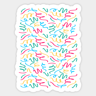 Colourful lines pattern Sticker